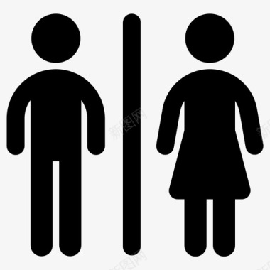 性别卫生间家庭图标图标