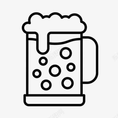 啤酒馆饮料啤酒节图标图标