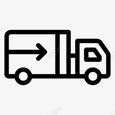 物流配送卡车起重机交货图标图标