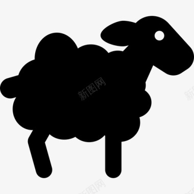 羊羊侧视图动物四季图标图标