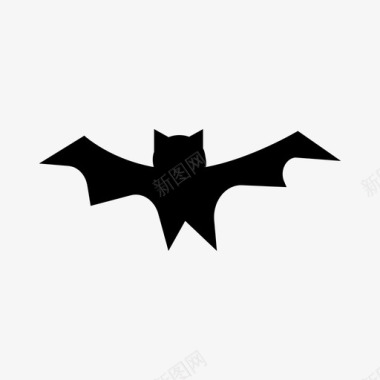 蝙蝠黑暗万圣节图标图标