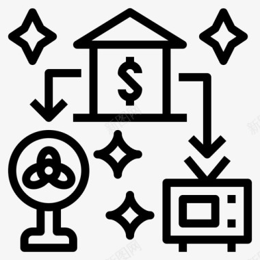 新家电贷款家庭个人贷款图标图标