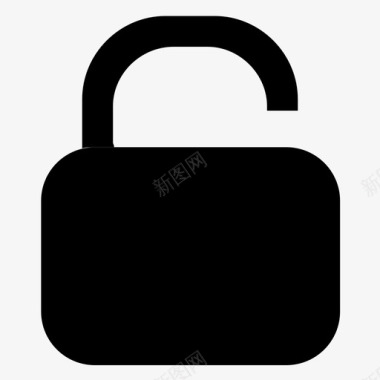 解锁锁安全挂锁图标图标