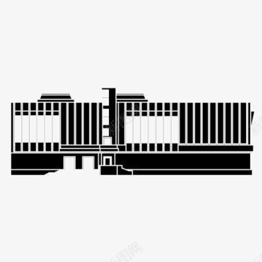 购物城市剪影城市中心建筑城市图标图标