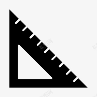 三角尺结构图标图标