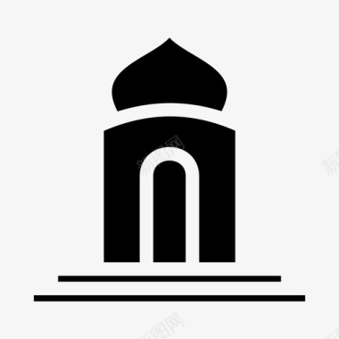 筑清真寺建筑伊斯兰教图标图标