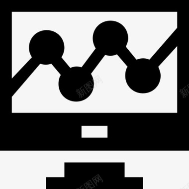 黑色信息图表web分析图表信息图图标图标