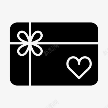 黑色丝带爱情礼物礼物丝带图标图标