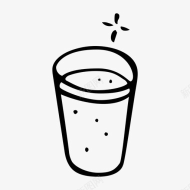 一杯苏打水碳酸饮料饮料图标图标
