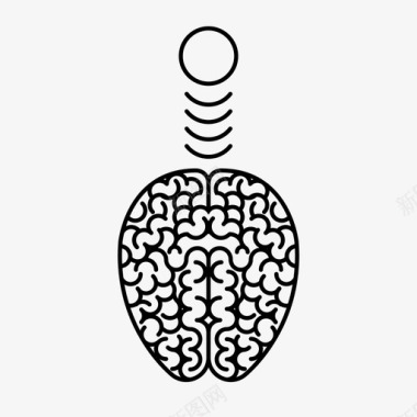 人脑矢量想法大脑头脑风暴图标图标