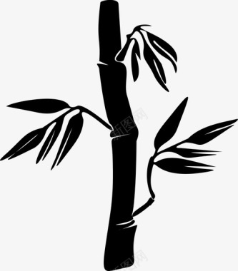 竹子植物多刺植物图标图标