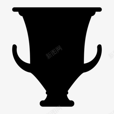 希腊陶瓷双耳瓶陶瓷图标图标