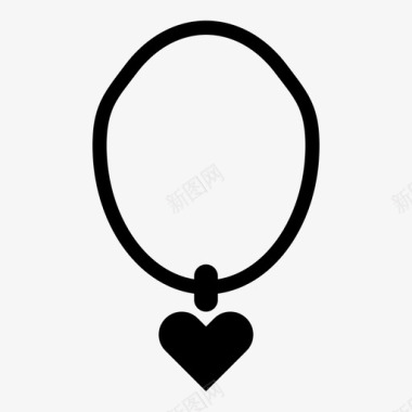 心形项链珠宝爱情图标图标