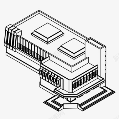 城市中心建筑城市图标图标