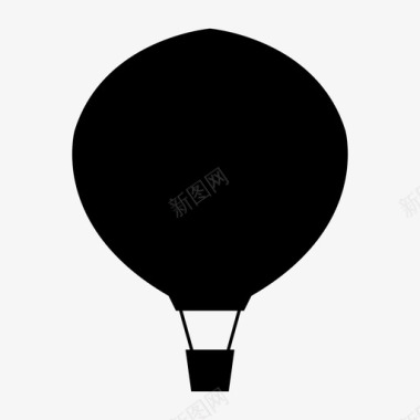 热气球天空交通图标图标