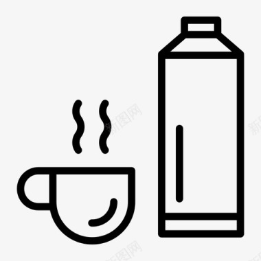一杯热水保温瓶瓶子咖啡图标图标