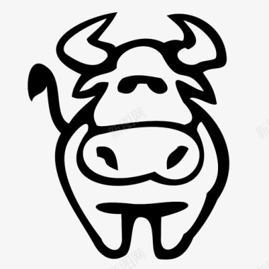 公牛公牛愤怒的公牛图标图标
