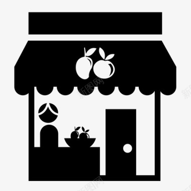 水果店零售店商店图标图标