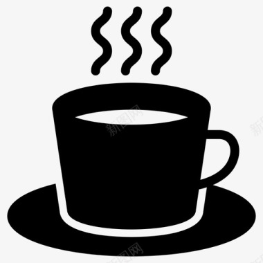 一杯热咖啡食物房地产5图标图标