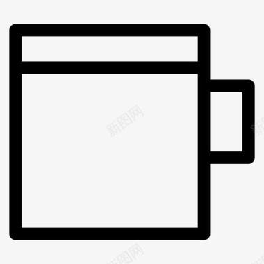 咖啡杯马克杯轮廓杯和玻璃杯图标图标