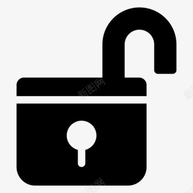 公共信息标志安全标志安全锁定打开图标图标