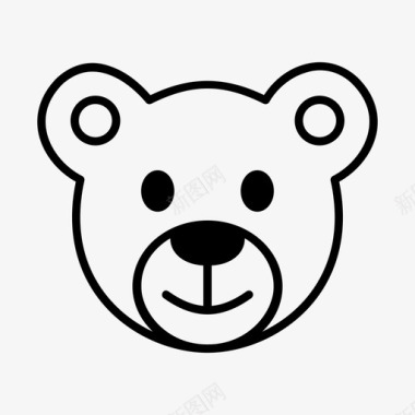 熊熊动物熊脸图标图标