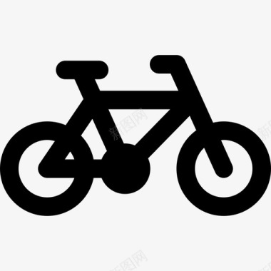 青年自行车交通工具满载图标图标
