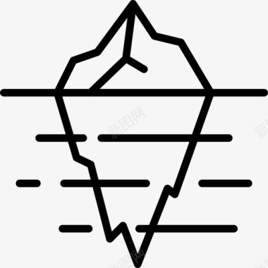 冰山底座冰山自然图标图标