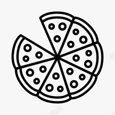 披萨餐车快餐图标图标