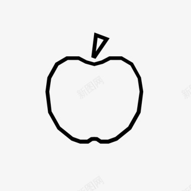几何苹果对称电子游戏图标图标