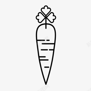 胡萝卜食物叶子图标图标
