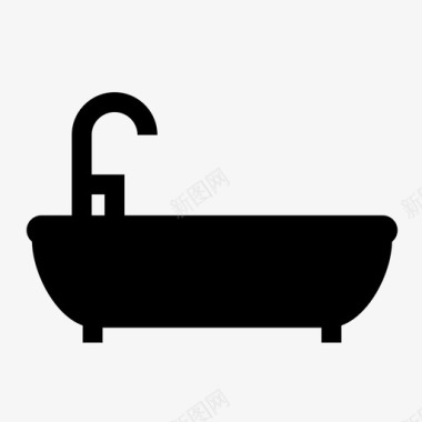 美容SPA浴缸浴室淋浴图标图标
