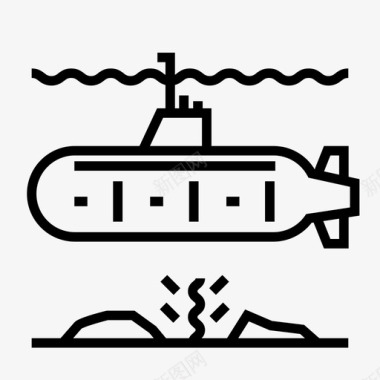 海洋潜艇航海海洋图标图标