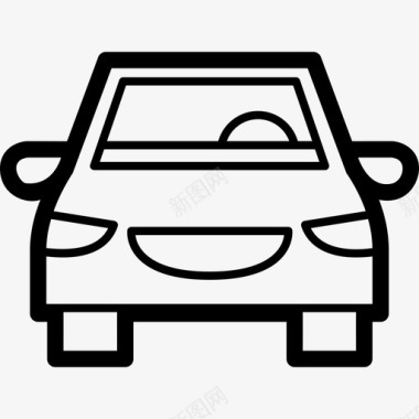 汽车轮廓汽车驱动器车辆图标图标
