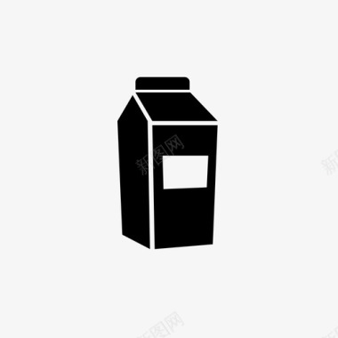 牛奶纸箱果汁图标图标