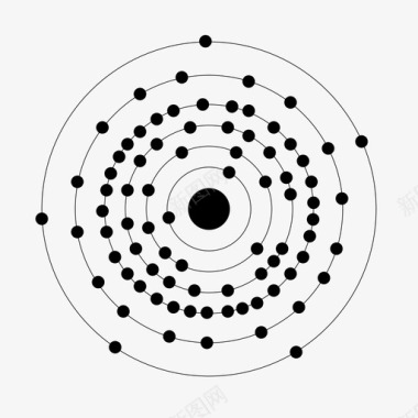 金属钉子083铋铋原子致密图标图标