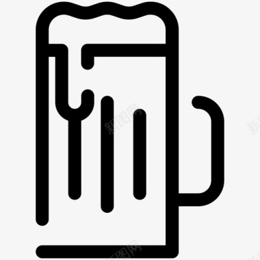 啤酒饮料夏日派对图标图标