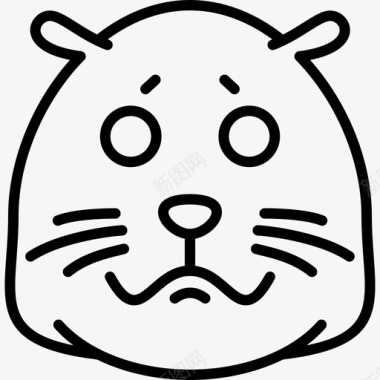 海豹动物脸图标图标