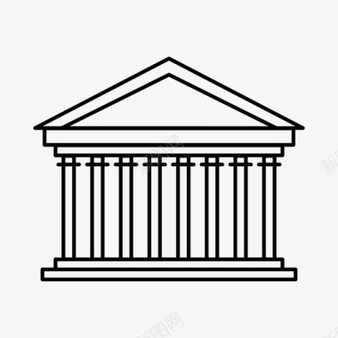 希腊帕特农神庙帕台农神庙建筑希腊图标图标