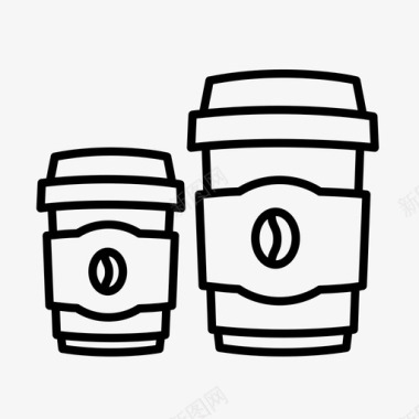 咖啡杯卡布奇诺饮料图标图标