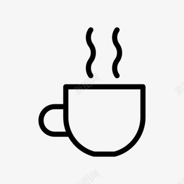 野营杯咖啡热水图标图标