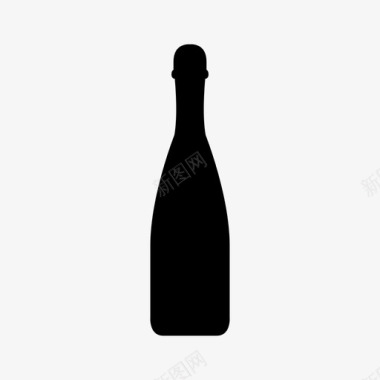 庆典起泡酒酒瓶庆典图标图标