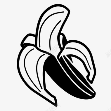 香蕉香蕉皮香蕉片图标图标