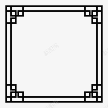 方形小边框边框装饰图标图标