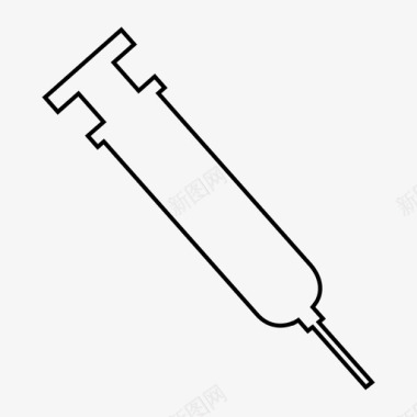 卡通医疗标志装饰注射器针头一次性注射器皮下注射器图标图标