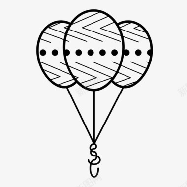 气球庆祝节日图标图标
