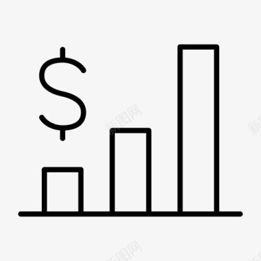 梦想基金条形图美元分析基金图标图标