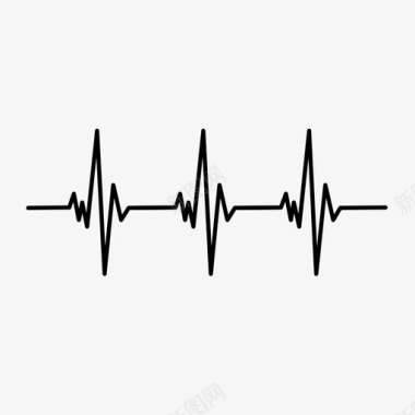 生命的心跳脉搏心跳生命线图标图标