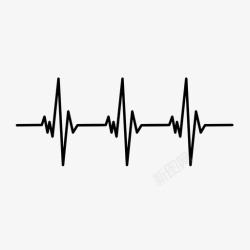 生命的心跳脉搏心跳生命线图标高清图片
