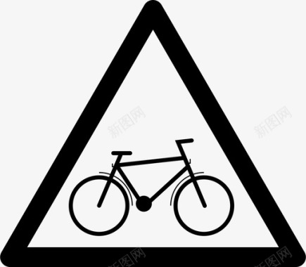 自行车交通自行车路标图标图标